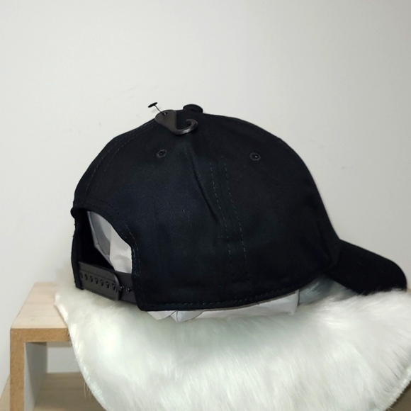 Nirvana Embroidered Smiley Black Cotton Adjustable Baseball Cap Unisex NWOT - Picture 6 of 13